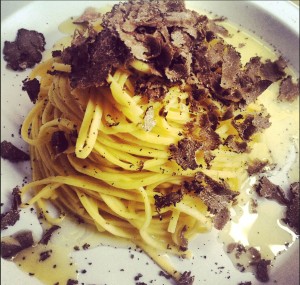 pasta la tartufo che il sommelier abbina al bianco friulano